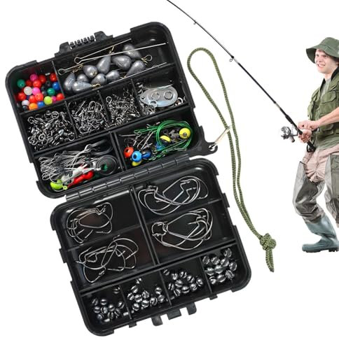 Fischereizubehör Kit, Fischereikackt Box Tackle Box 246 Stücke Fischkit mit