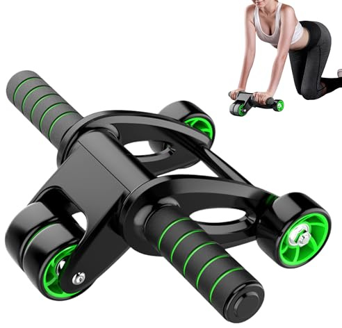 Pufei Ab Roller Bauchtrainer - Faltbarer Bauchtrainer mit 4 Rädern für effektives Bauchmuskeltraining, ideal für Zuhause und unterwegs - Starke Muskulatur und formschöne Körperkontur