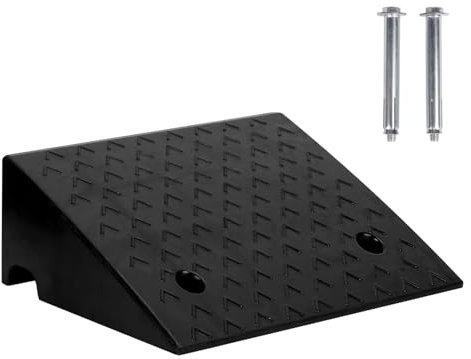 Rampe Gummi-Schwellenrampen - Gummi-Bordsteinrampe, rutschfeste Rollstuhlrampe, Türstufenrampe, Hochleistungs-Bordsteinrampe for Autos, Schwellenrampe for Elektromobile und Motorräder(50*48*14cm)
