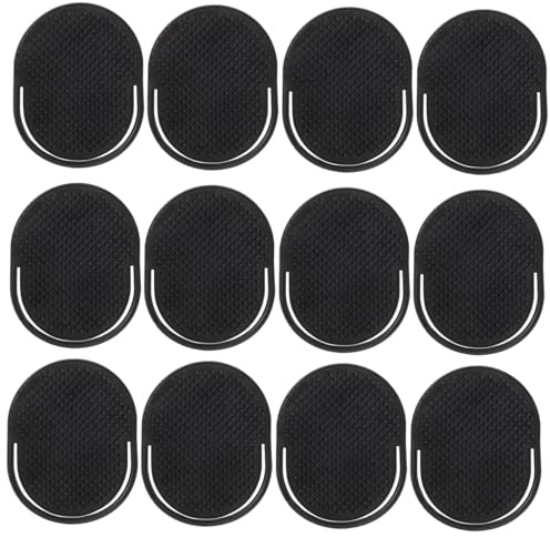 Pack Fingermassagekamm Schwarz aus Kunststoff für Männer | Kopfhautmassagekamm für Zuhause und Reisen, Haarmassagebürste gegen Knoten, 12 Stück