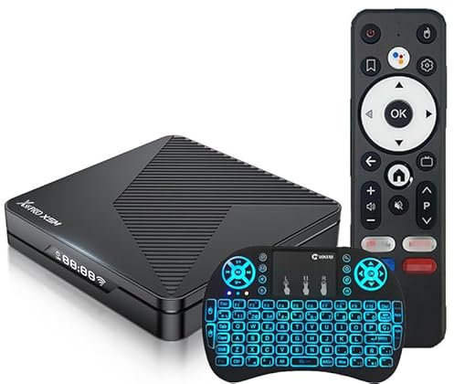 CHROX Android TV Box 14.0, 2025 Android 13 TV Box 4K Wi-Fi 6, X88 PRO X5M Box Android S905X5M Quad-Core 2.4G/5G Wi-Fi BT 5.0 USB 3.0 Smart TV Box,2gb+16gb