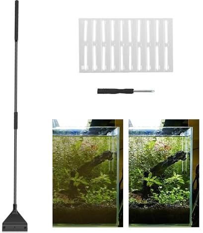 Générique Spazzola per acquario | Spazzola raschietto di pulizia per acquario,Raschietto a manico lungo per terrario bacino casa cucina