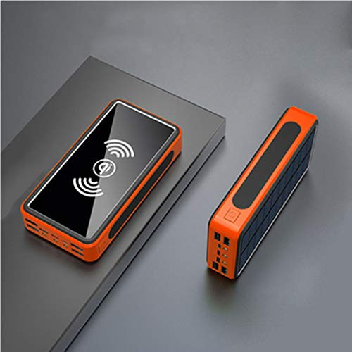 Batterie Externe Solaire, Chargeur Solaire Portable, Chargeur Portable pour téléphone Portable, 100 000 mAh, Orange