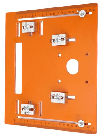 Wakects Placa Base de la Máquina de Corte de Carpintería, Placa Base de Sierra Circular de 0-19 Cm Rango de Corte de 28x25 Cm Marcado de Escala Clara para Carpintería