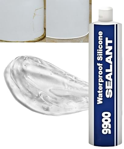White Silicone Se/alant,High-Visc/osity Super Strong Waterproof Adhesive Gl/ue, All-Purpose Super-Bo/nding Structural Sea/lant for Windows, Windscreen,Quick Setting Permanent Bond, Easy to Use