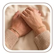 Fezodo Zweiteiler Gold Damen Herren, 14K Knoten Armband Gold, Partner Armbänder, Freundschaftsarmbänder, Silber Gold Jewelry Schmuck Geschenke für Männer Frauen