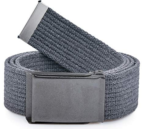 Ladeheid Gürtel Herren Verstellbarer Stoffgürtel aus Baumwolle Gürtel ohne Löcher für Männer Geeignet für Arbeit, Reisen oder Männergeschenke 120 cm x 4 cm P10