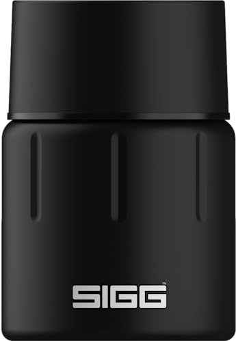 Sigg Gemstone Food Jar Obsidian (0.5 L), Insulated Food Container for the Office, School, and Outdoors, 18/8 Stainless Steel Thermo Container