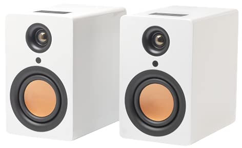 Mitchell Acoustics USTREAM One - Enceinte Blanche Hi-FI sans Fil True Wireless Bluetooth 5.0 - idéal pour Streamer Vos musiques en qualité HiFi Depuis Les différentes Plateformes de Streaming.