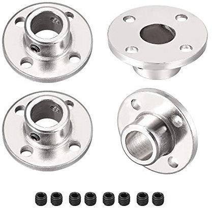 uxcell 11mm Inner Dia H13xD18 Rigid Flange Coupling Motor Guide Shaft Coupler Motor Connector for DIY Parts 4Pcs