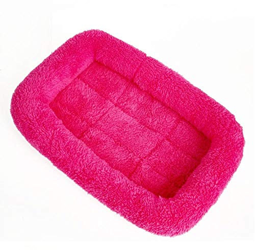 YITON Haustier Bett Anti Rutsch Kaschmir Weiches Haustier Hund Matte Zwingernest Katze Haustier Kissen Hundebett Winter Warme Baumwolldecke 1St Rose L.