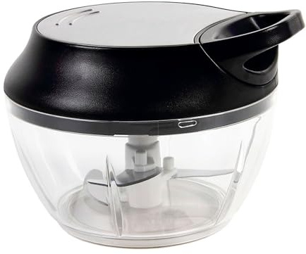 Cofan Picadora Manual de alimentos | Incluye Tapa y Accesorio Batidor | Capacidad 500 ml | Fabricada en ABS, Polipropileno y Acero Inoxidable