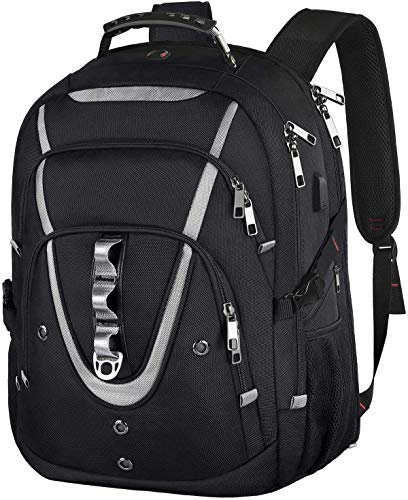 YIXIN Mochila para portátil de 18,4 pulgadas, tela Oxford, impermeable, para hombres y mujeres, con puerto de cargador USB, apto para deportes universitarios y viajes de senderismo