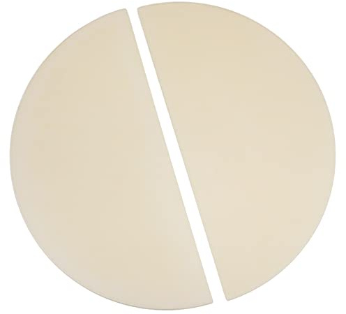 DaYvlen Dia 14 1/5-in Half-Moon Ceramic Heat Deflector Plates for Kamado Joe Classic Grills