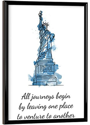 artboxONE Poster mit schwarzem Rahmen 18x13 cm Städte Statue of Liberty 2 - Bild Statue of Liberty