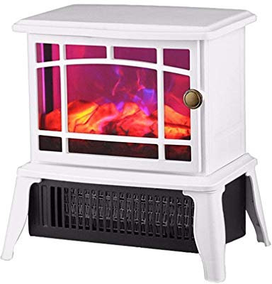 AZICYN Riscaldatore per Camino con Stufa a Legna Luce a LED Stufa elettrica Portatile Stufa a Legna Vintage Camino a Effetto Fiamma Riscaldamento della casa Soggiorno Invernale 1500 W 750