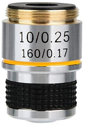 Mikroskop-Zubehör-Kit Biologisches Mikroskopzubehör 185 Objektivlinse 10x Achromatische Linse Mikroskopische Objektträger