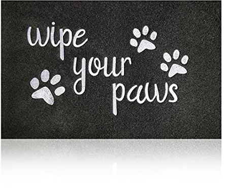 HLFMVWE Welcome Mat for Front Door Wipe Your Paws Doormat Rubber Non Slip Backing Funny Doormats Black Indoor Outdoor Rug Absorb Moisture Resist Dirt Mat for Entryway Front Door Porch 45 x 70 cm