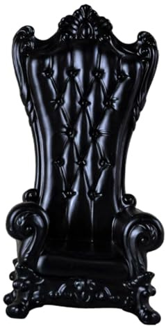 MagiDeal 1:12 Sofa-Couch-Stuhl-Modell, Miniaturmöbel mit Sessel, realistischer Mini-Sofa-Stuhl mit hoher Rückenlehne für Szenen-Gebäude-Layout, Schwarz