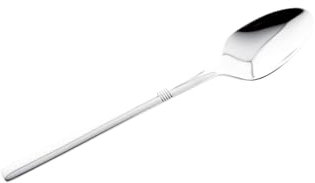 Almina 6 Tlg. Teelöffel-Set aus Chrom-Edelstahl Silber mit Design Edelstahl 18/10