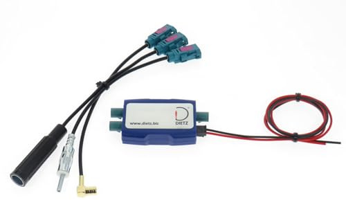 Dietz DZ_2736_08 - DAB+ / UKW Premium-Aktivsplitter - Phantomspeisung, SMB/DIN