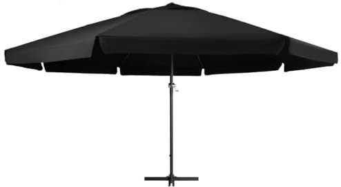 Annlera Garten-Sonnenschirm Balkonschirm Marktschirm Tischschirm Strandschirm Gartenmöbel Outdoor-Schirm Wasserdicht und Sonnenschutz Moderne und Elegante Design Schwarz 500x385 cm