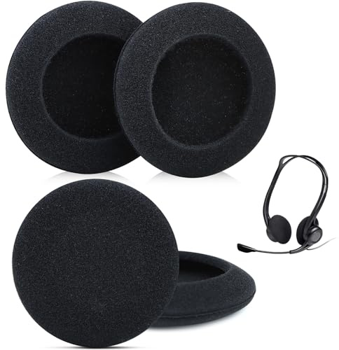 Amazleer 4 Stück Ersatz-Ohrpolster passend für Logitech 960 PC960 Kopfhörer Headset (4 Stück Ersatz-Ohrpolster)