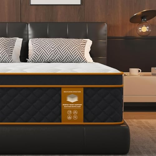 Qabefy Matratze 90x200 cm Höhe 30cm Härtegrad H3, 7-Zonen Federkernmatratze, Orthopädische Taschenfederkernmatratze mit Memory-Schaum Schicht, Öko-Tex & CertiPUR Zertifiziert, 100 Nächte Probeschlafen