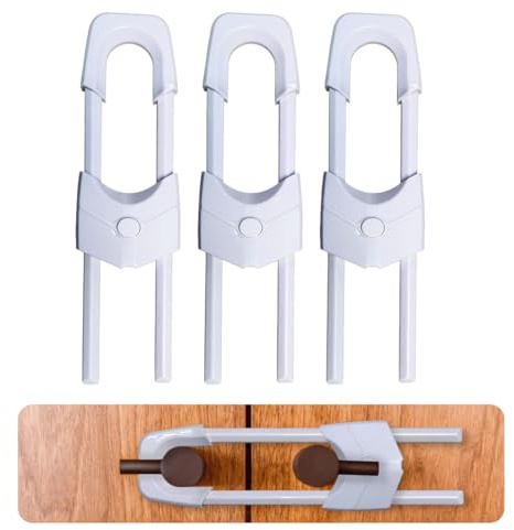 GGUFAY Kindersicherung Schrank, Kindersicherung Schubladen für Babys und Kleinkinder, Schubladensicherung Baby für Möbel, Küche, Schranksicherung Baby, 3 Stück