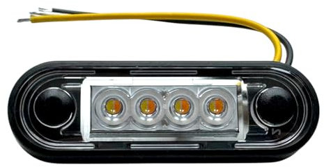 MelTruck LED Begrenzungsleuchte weiß oder gelb flach und rund Gummi für PKW LKW Anhänger