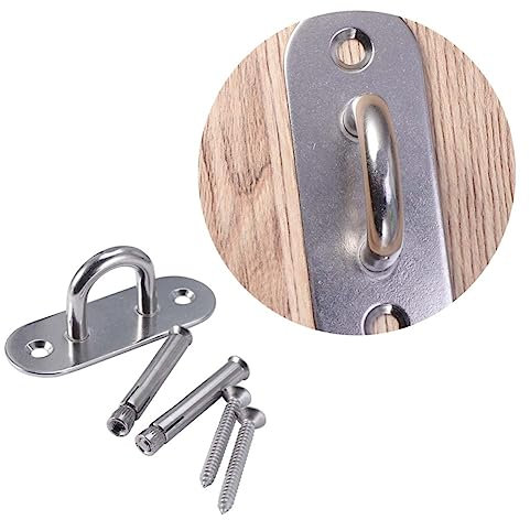 GRIRIW Deckenhalterung Suspension Trainer Edelstahl Turnringe Halterung Wandbefestigung Für Yoga Battle Rope Boxsack Und Hängematte Ovaler Fitness Befestiger Für Indoor Und Outdoor