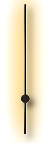 Method Lights LED Strip Wall Light, 39 Modern Indoor Wall Lamp with 350° Rotation, Surface or Recessed Mount, Sleek Minimalist Lighting for Bedroom, Living Room, Hallway, Black