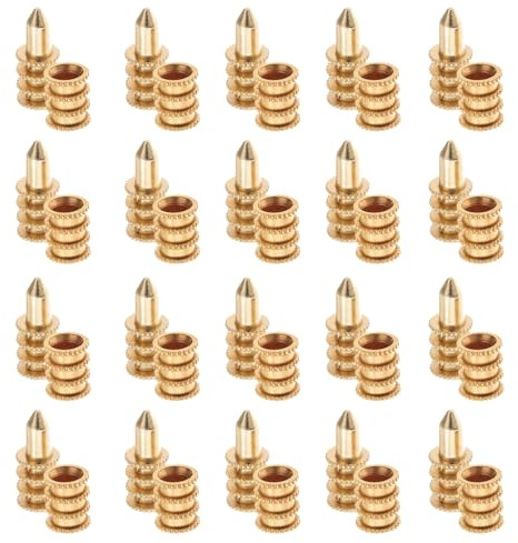 BUTIFULSIC Connecteurs de Manchon et Goupilles d'Alignement en Alliage de Zinc 20 Pièces pour Tables à Manger Fixation de Rallonges et Assemblage de Composants