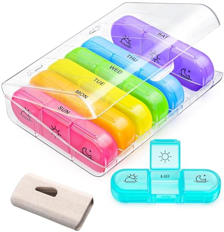 Tablettenbox 7 Tage Morgens Mittags Abends Pillendose 7 Tage 3 Fächer Tabletten Organizer Geeignet Für Arzneimittel Vitamine Fischöl Nahrungsergänzungsmittel Usw Medizinschneider