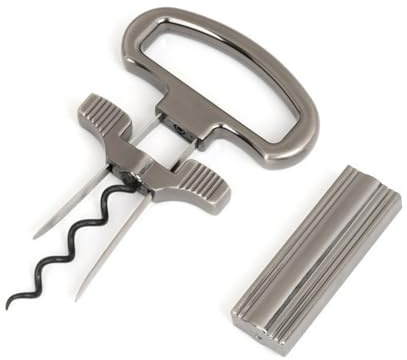 Apribottiglie a Due Punte, Cavatappi per Vini Vintage e Bottiglie Fragili, Strumento Professionale per Sommelier