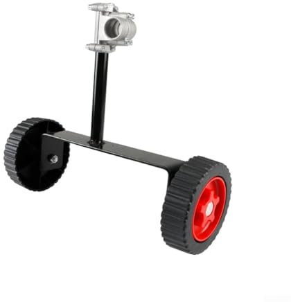 Roues de support réglables pour débroussailleuse avec tubes d'arbre de 26/28 mm, aident à réduire la tension et à améliorer la stabilité pour des tâches de coupe plus faciles (26 mm)