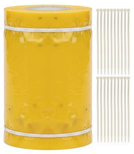StaZamor Bande de Colle pour Arbres fruitiers de 9, 84 Pouces x 32, 81 Pieds avec Attaches, Ruban adhésif Double Face Fort pour Jardin, Lutte antiparasitaire Contre Les Fourmis pour Les Arbres