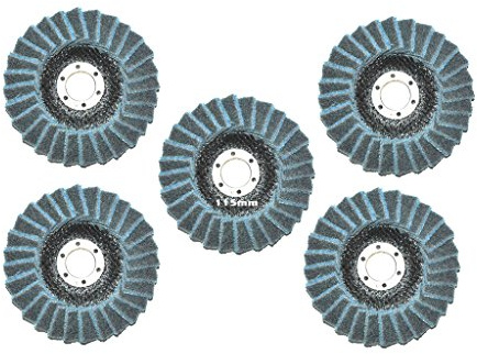 5 Stück 115mm Polierfächerscheibe Fein/Fine Vlies Polierscheibe, 22.23mm, Polier Scheibe.