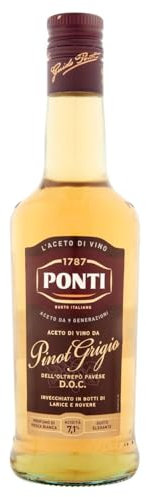 Ponti Aceto di Vino da Pinot Grigio dell’Oltrepò Pavese D.O.C., 500 ml