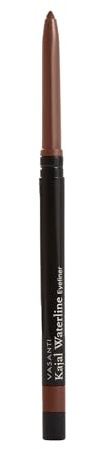 VASANTI Kajal Waterline Eyeliner (Hazel Brown) | Long-Lasting, Blendable Waterline Eye Liner | Smudge-Proof and Water-Resistant Eyeliner Pencil for Sensitive Eyes | Ophthalmologist Approved & Tested