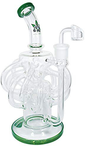 GHODT Dabbing Bong 4mm Glas Multi Bubbler 12-Arm 28cm Glasbong 18.8 - inklusive Sieb - Für den Gebrauch von Kräuter- und Tabakwaren