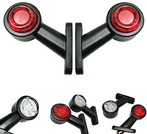 Formplas 2x 12 LED Anhänger Begrenzungsleuchten 12V 24V Links + Rechts Seitenleuchten für LKW PKW Leuchten Positionsleuchten E9