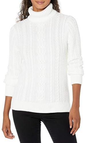 Amazon Essentials Mujer Jersey de Cuello Vuelto y Punto Cable de Tipo Pescador (Disponible en Tallas Grandes)