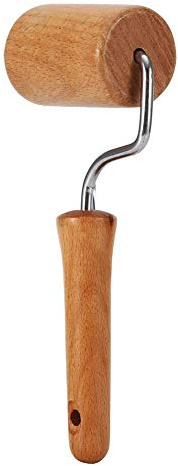 cigemay Pizza Dough Roller Pie Rolling Roller, Mini Rolling Pin Noodles Fondant for Egg Tart, Perfect for Cookies, Pizza, Pie, Uniform Crust