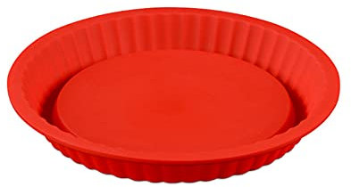 Stampo in Silicone per Quiche Stampo Tondo in Silicone Rivestimento Antiaderente Stampo per Quiche Riutilizzabile Stampi in Silicone per Crostate Moderne per Quiche Crostata Dolce Pasticceria Pizza