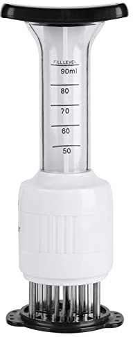 Attendrisseur de viande pour marinade - Aiguille - Injecteur de steaks - Seringue pour cuisine - Poitrine de poulet, steak, porc, poulet, poisson, bœuf