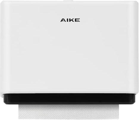 AIKE Dispenser Carta Asciugamani da Parete,per H2 & Z-Fold Carta Piegata di Dimensioni 25,3 x 8 cm o Inferiori,Può Contenere 200 Fogli