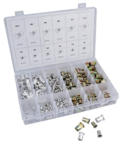 Acier + aluminium 300 pièces - Inserts de rivets filetés pour écrous de 3 à 10 mm