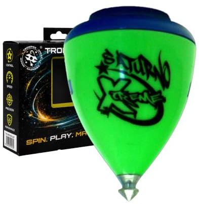 SPACE TROMPOS - Saturno Xtreme, Color Verde, Incluye Cuerda y Packaging