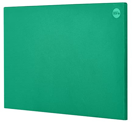 CURTA Cutting Boards for Kitchen, 24 x 18 x 0.5 Green Color Coded Plastic Commercial Chopping Board Anti Slip Surface Dishwasher Safe